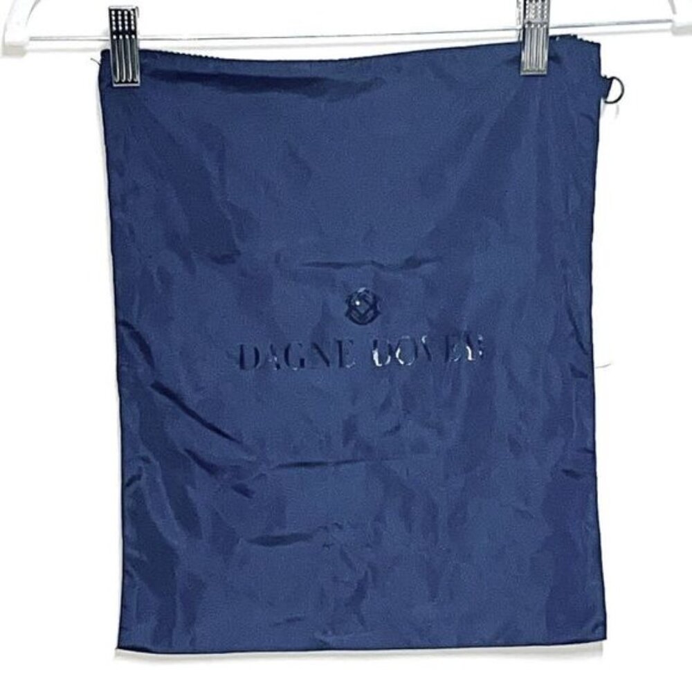 New Unused Dagne Dover Zip Nylon Navy Bag For Acessories Laundry